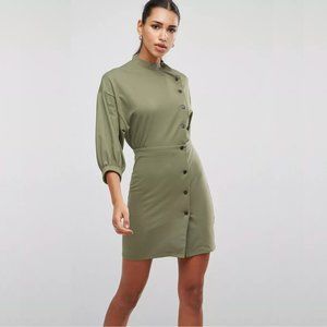 ASOS 80s Button Through Mini Dress